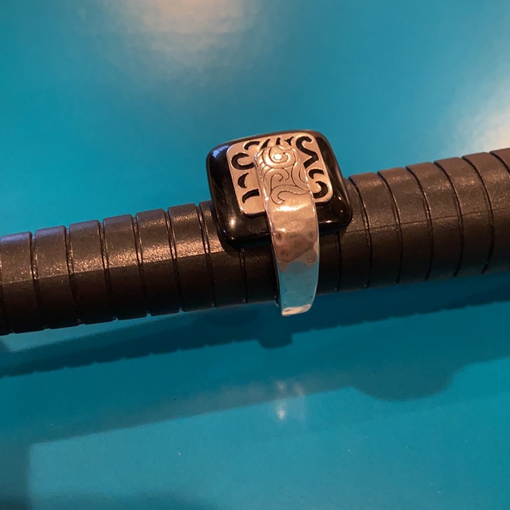 Silpada Ring .925 Sterling Silver Black Agate - image 3